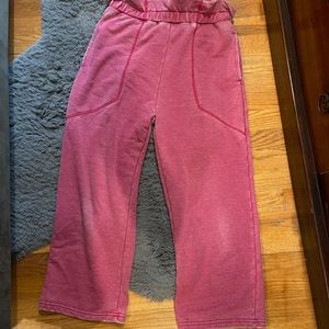 7 for all mankind cropped wide-leg sweats
